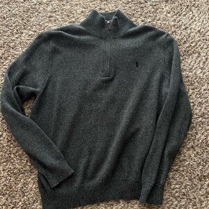 Ralph Lauren Charcoal Zip-Up Sweater
